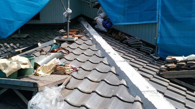 南蛮漆喰の施工